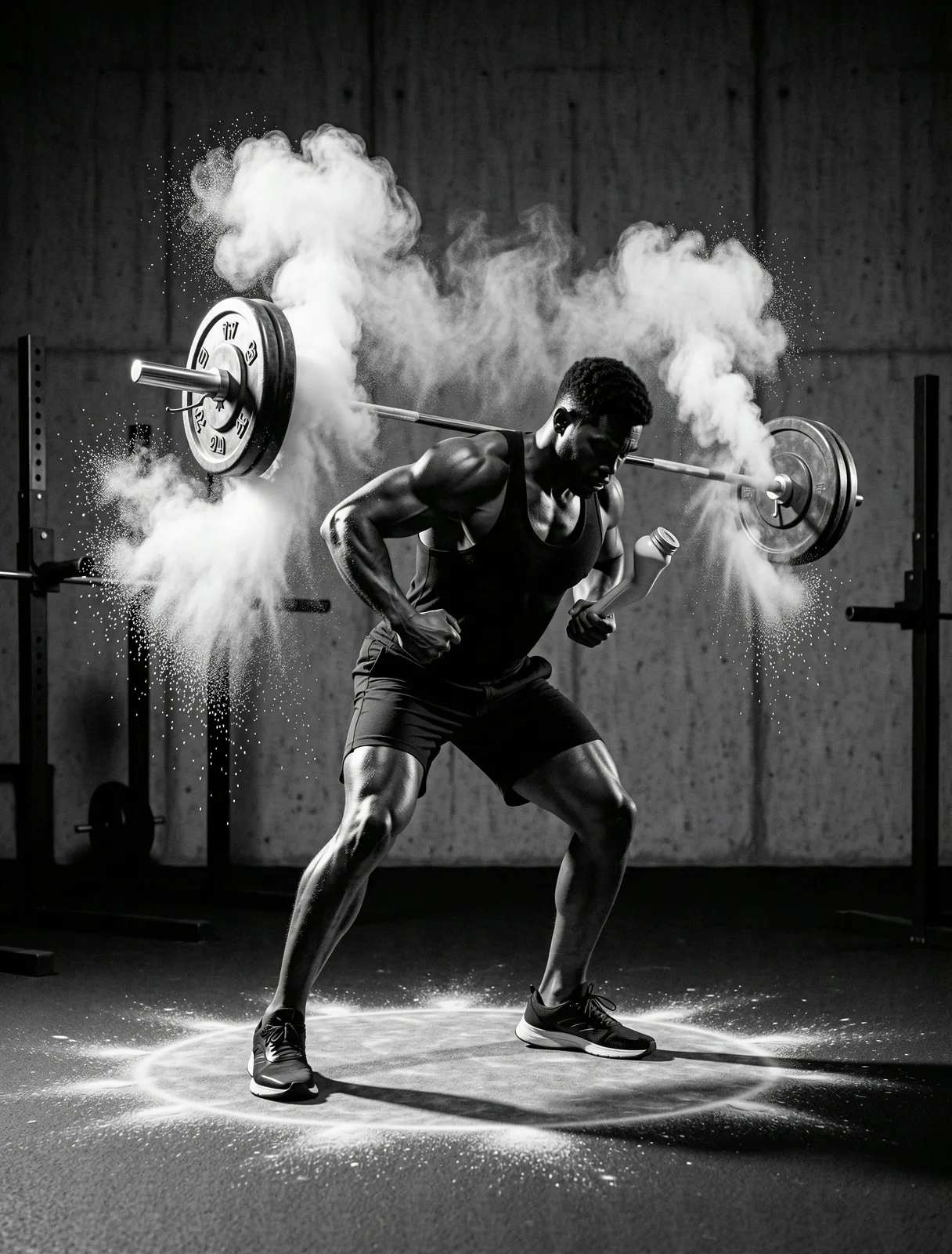 Athlete performing high-intensity training